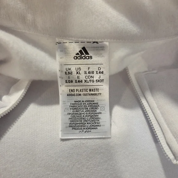 Adidas White Quarter-Zip Sweatshirt - Picture 4 of 4